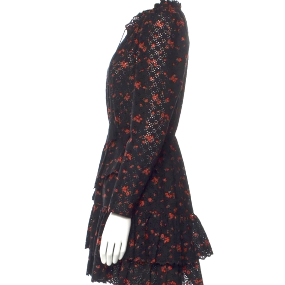 Ulla Johnson Josette Floral Lace Ruffle Cocktail Party Dress XS - Picture 7 of 12